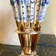 12 Delft earthenware fruit knives on their stand