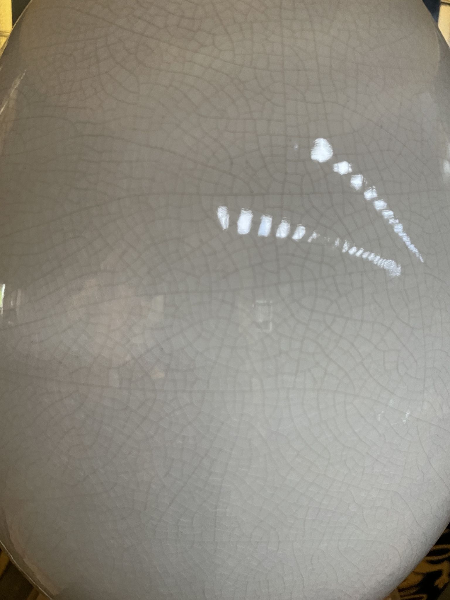 Cracked porcelain egg lamp 1980