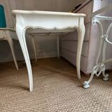Table with solid cream oak through drawer