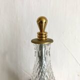 Pair of double glass and metal wall lights, 1960s