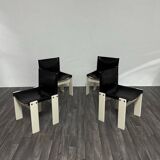 Monk Chairs attributed to Afra & Tobia Scarpa for Molteni&C, 1980s, Set of 4