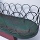Vintage patinated wood and metal planter