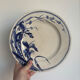 Antique blue night ironstone plate with floral pattern | Earthenware