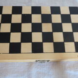 Checkers game and backgammon travel wood