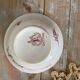 Ancient ironstone bowl Moulins des Loups "orchids"