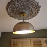 Hammered gold pendant light