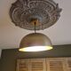 Hammered gold pendant light