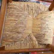 Rush seat chair in acacia