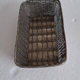 Silver metal basket and bottle holder