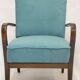 Art Deco curved wood armchair, 1950