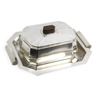 Art Deco set by Kirby Beard & Christofle – silver-plated box & tray