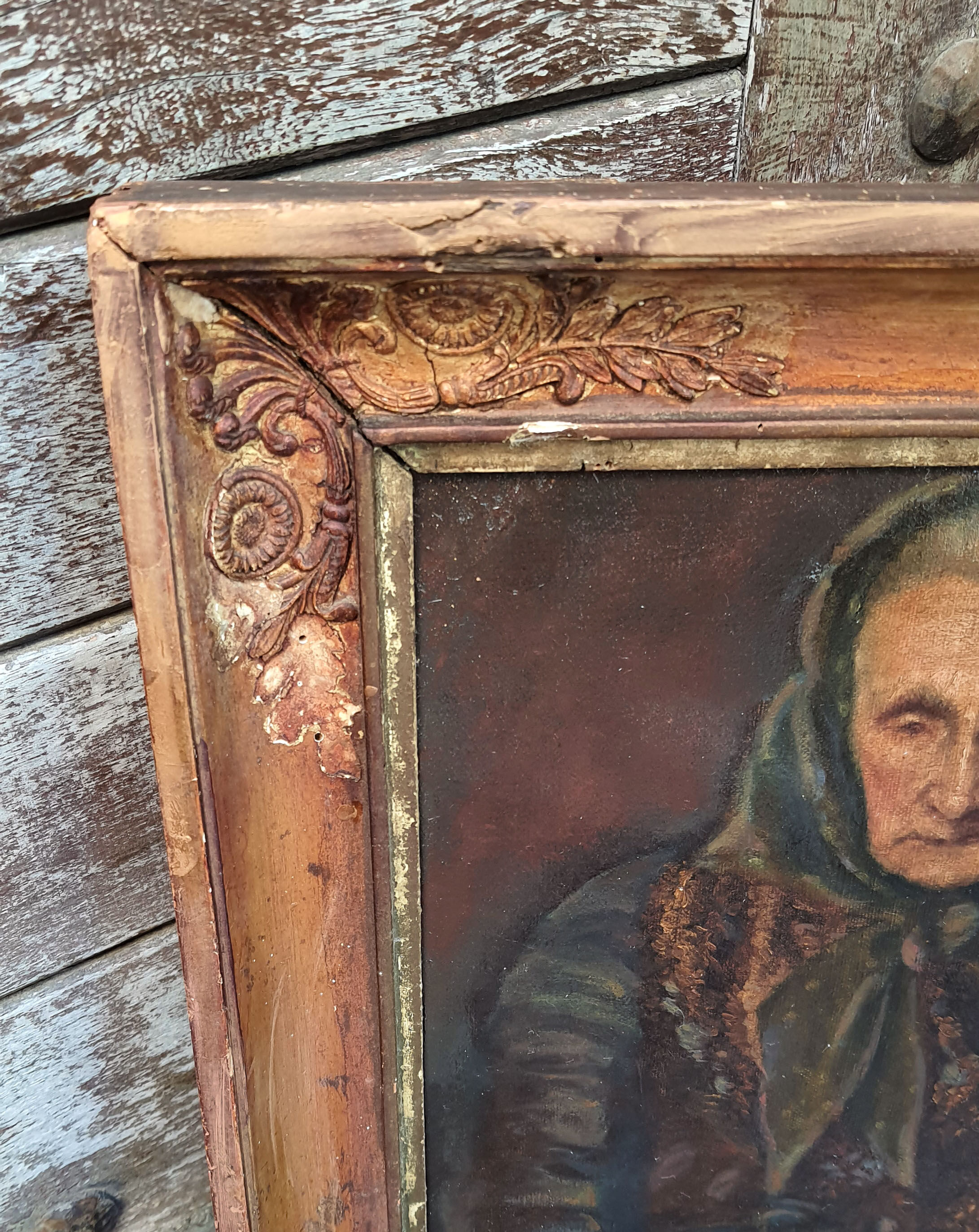 Portrait old provencal woman - late 18th