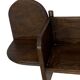 Vintage wooden wall shelve rack bookshelf in dark oak wood minimalist