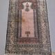 Turkish silk rug shabby vintage, 128x79cm tribal clearance 2510