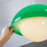 Italian Space Age Pendant in Brass and Acrylic Glass, 1970s