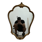 Mirror in wood and gilded stucco, 19th century