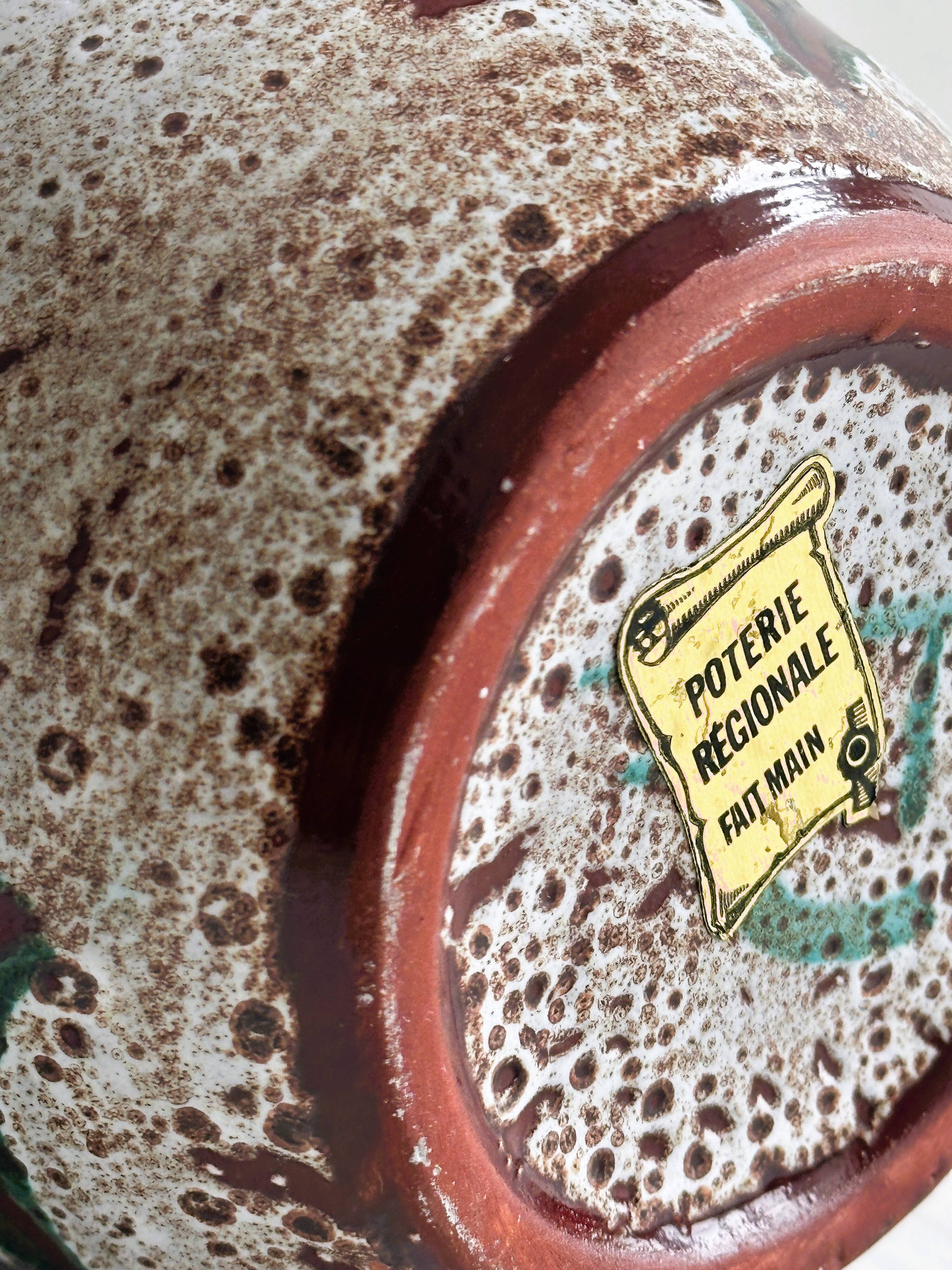 Antique decorative pitcher in French ceramic