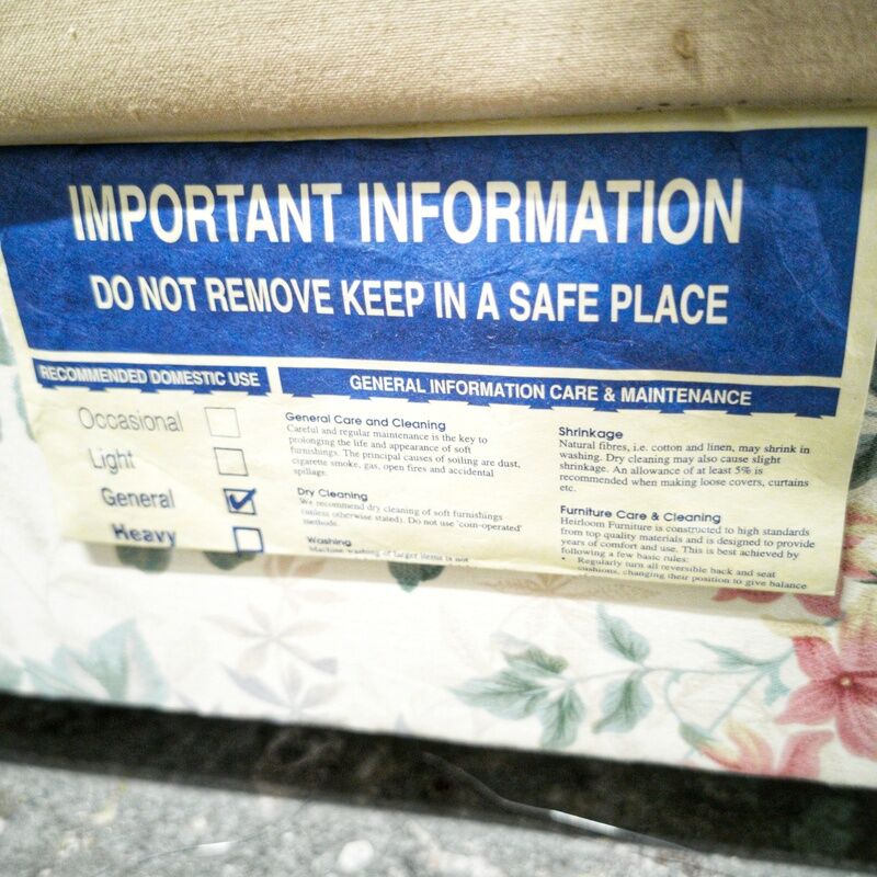 Vintage floral ottoman