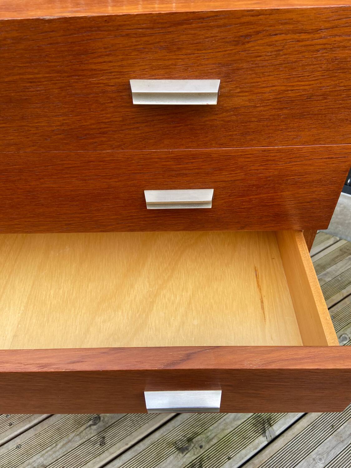 Teak chest of drawers