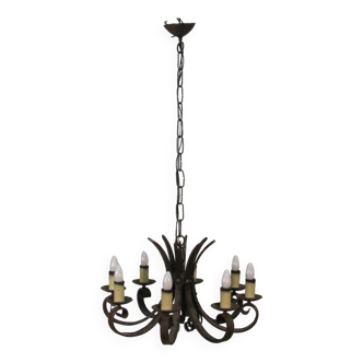 Wrought iron chandelier from the 1940s