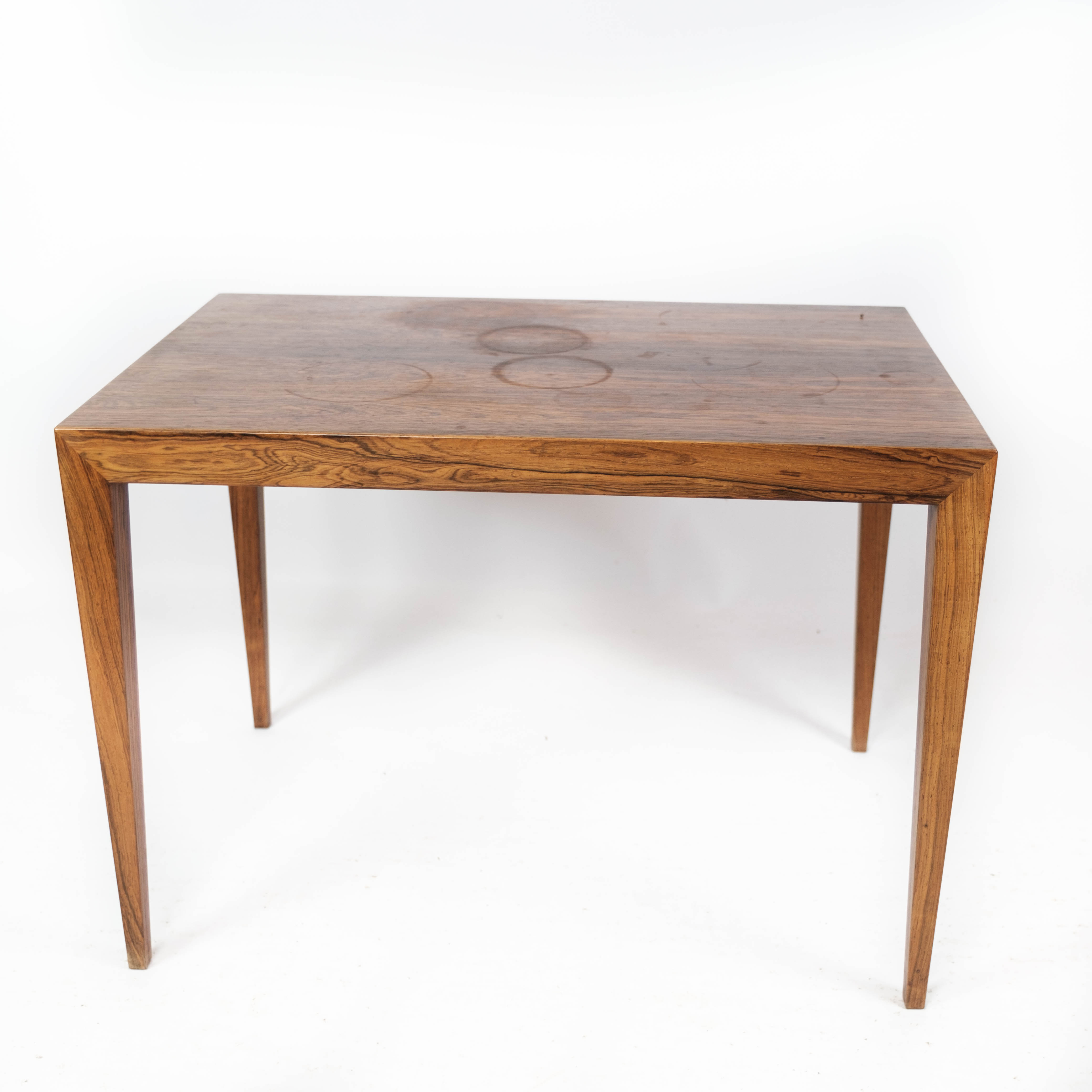 Side table in rosewood designed by Severin Hansen for Haslev Furniture, 1960s