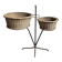 Porte plante ou cache pot en rotin style Matégot