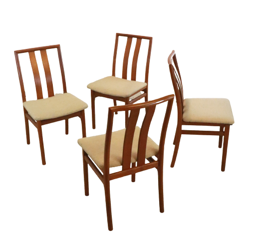 Set of 4 Danish design chairs 'Tuse'