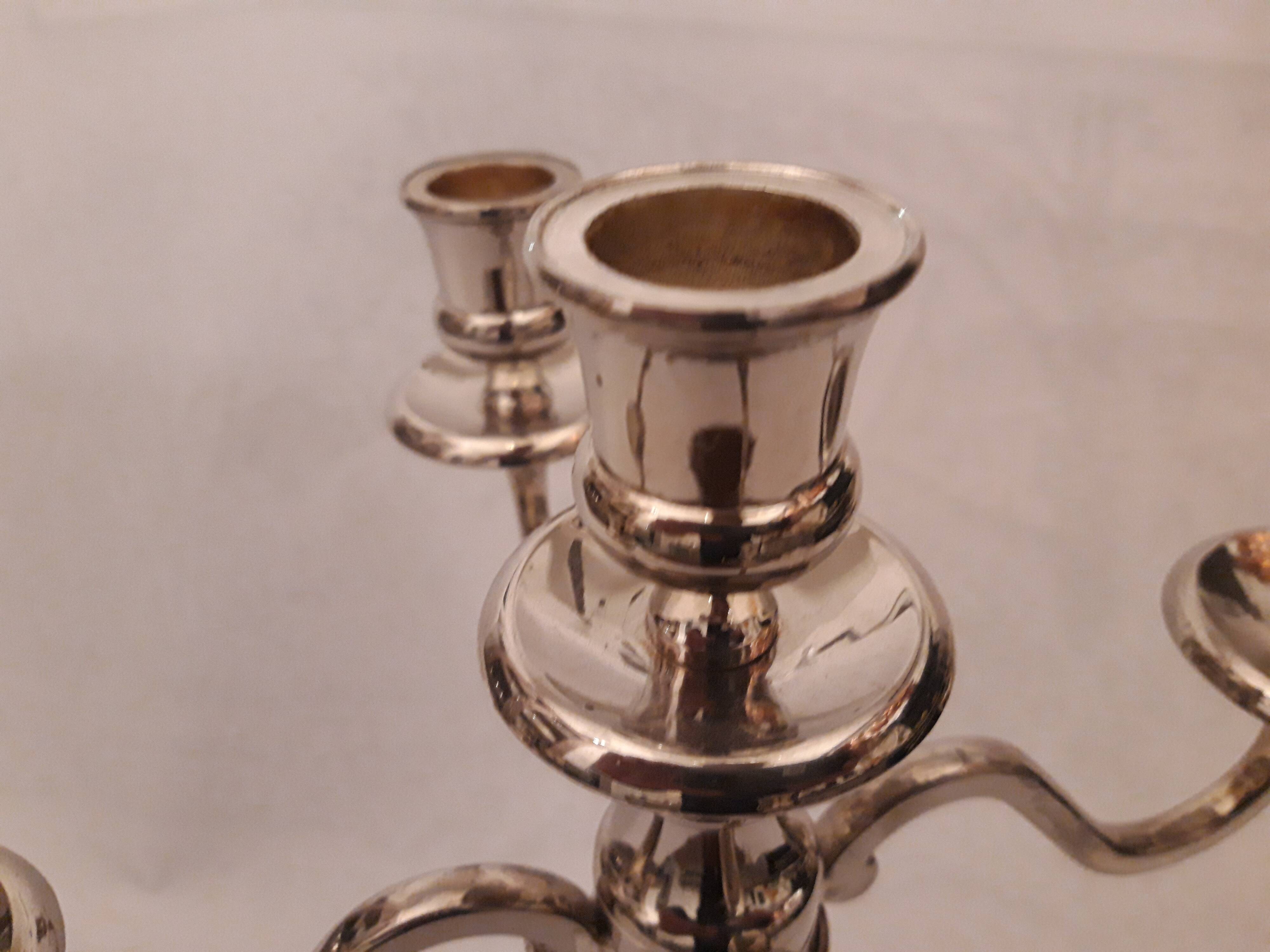 Pair of 5-light candlesticks