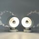 Set of 2 Eyeball wall lamps - Reggiani - 60s,  space age design desk lamp