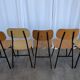 Set of 7 Vintage Industrial School Chairs / STOL Kamnik 1970s Yugoslavia