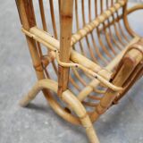 Vintage Rattan Magazine Rack