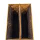 Hollywood regency brass and woven bamboo magazine rack, Metal Linea Nova Italy 1970