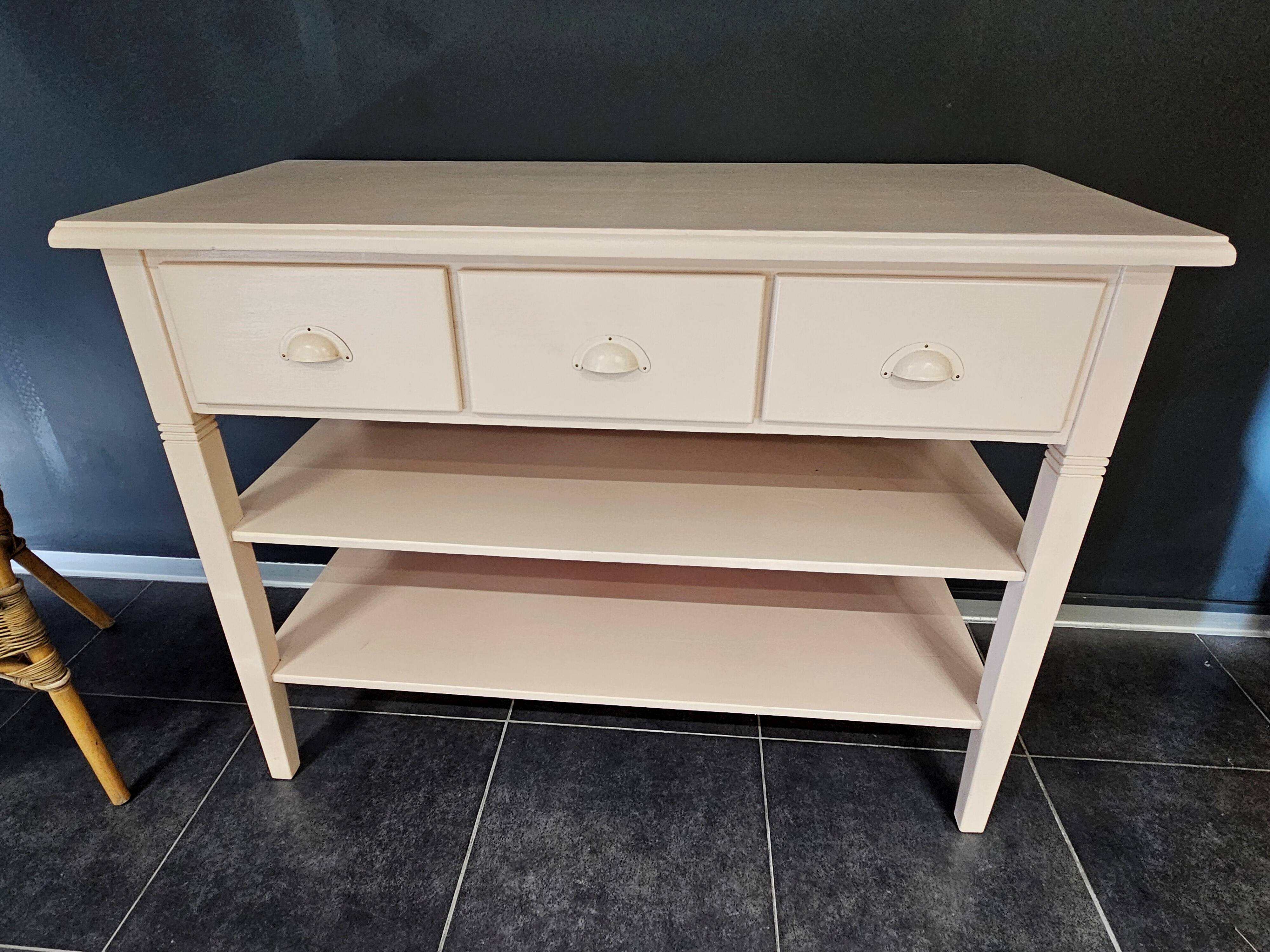 Powder pink chest of drawers