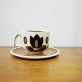 Vintage cup and saucer published by Boch La Louvière