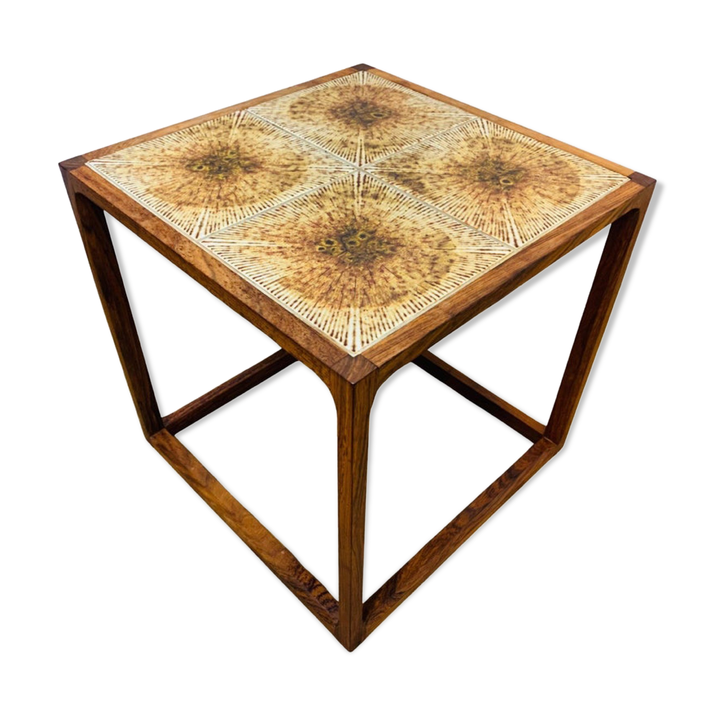 1960s aksel kjersgaard rosewood tiled coffee table