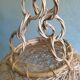 Suspension boule en corde et rotin