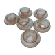 Set of 6 pink tea cups with rosaline sub-cup Arcoroc Luminarc
