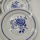 Lot of 6 flat plates and a round Lunéville dish