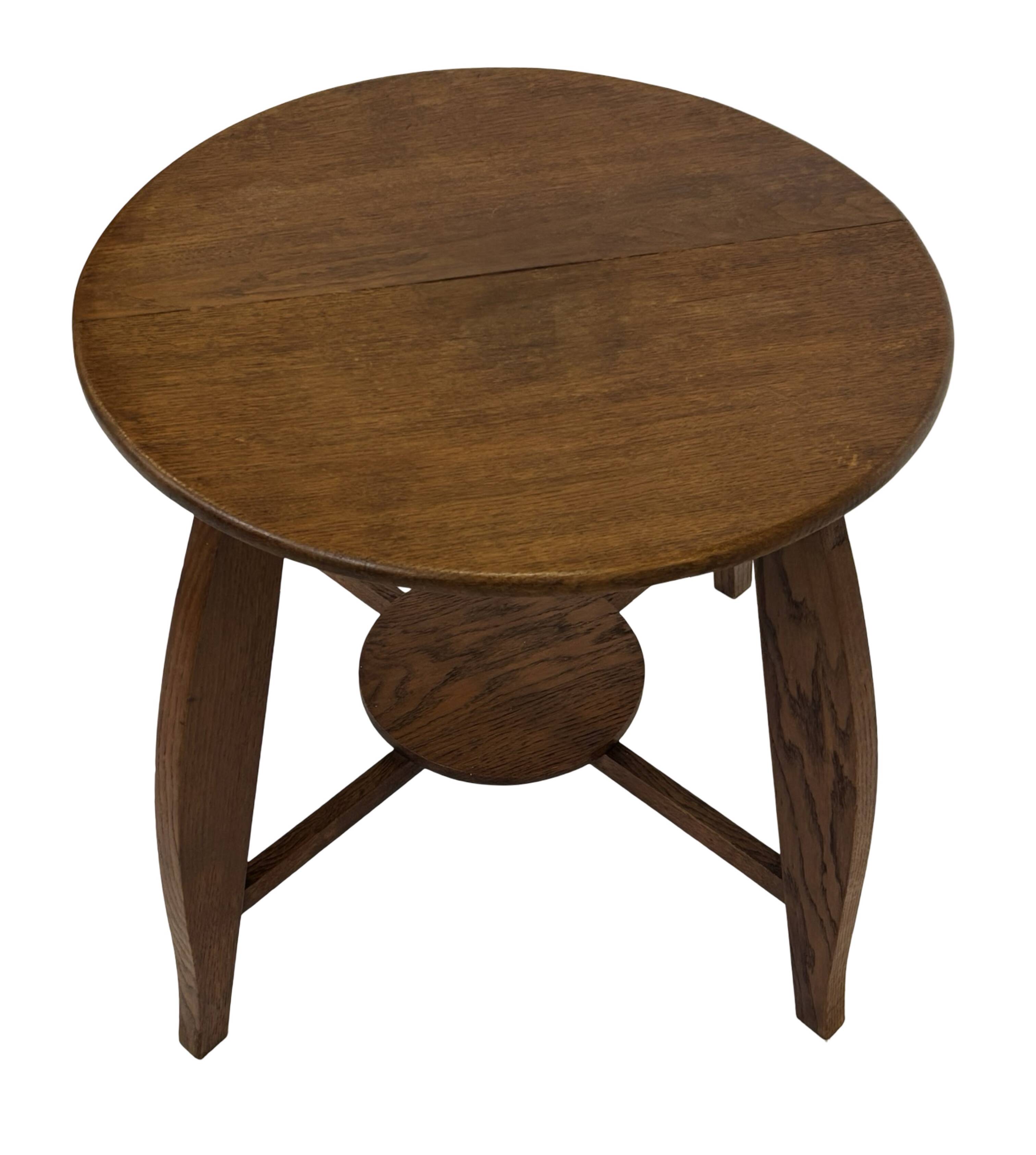 Art Deco Coffee Table Side Table Oak 1950s Design