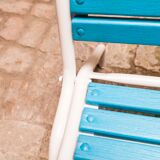 Restored 60s folding garden bench