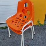 Chaises orange sicopal de 1970