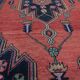 Antique hand-woven persian maslaghan rug, 1920s 254x135cm