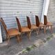 (Lot) 5 chaises vintage bois attribuées à Baumann (à restaurer)