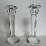 Pair of crystal candlesticks