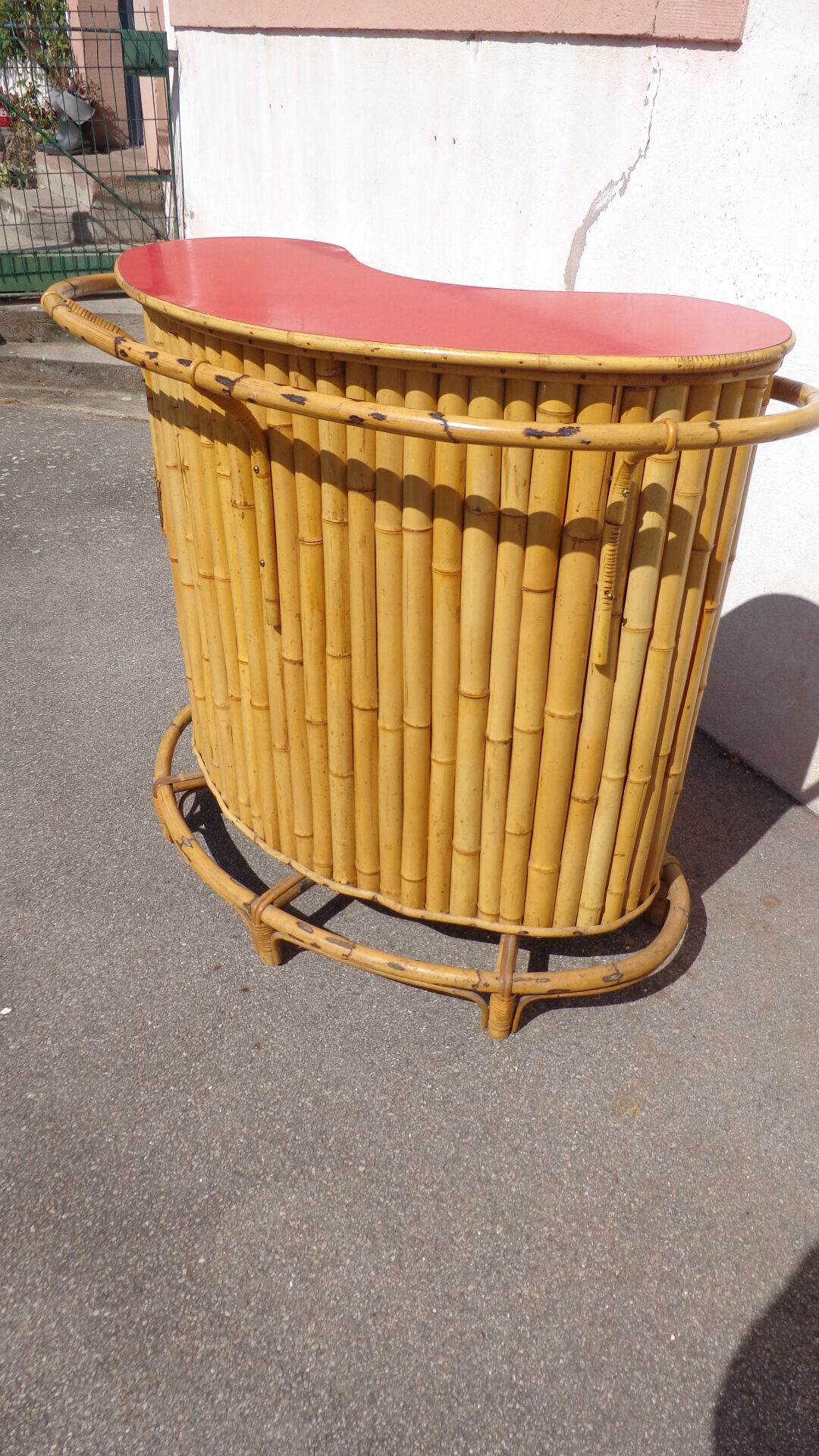 Vintage bamboo bar