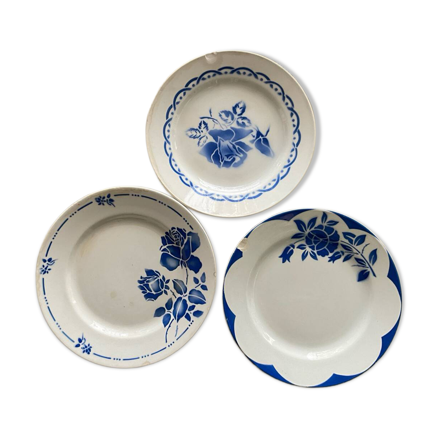 Mix and match 3 flat plates from Digoin.