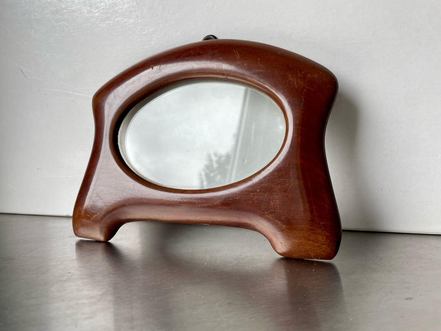 Art nouveau mahogany wooden frame measurements 18.5 cm x 15 cm  opening 12 cm x 7.5 cm