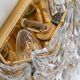 Pair of wall sconces in gilded brass and crystal, Sciolari design, Palwa, Germany, 1960s.