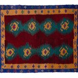 1970 Vintage Handmade Turkish Small Tulu Rug , 3'7'' x 4'4''