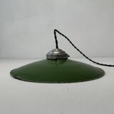 Paire d’anciennes suspensions emaillees 25 cm